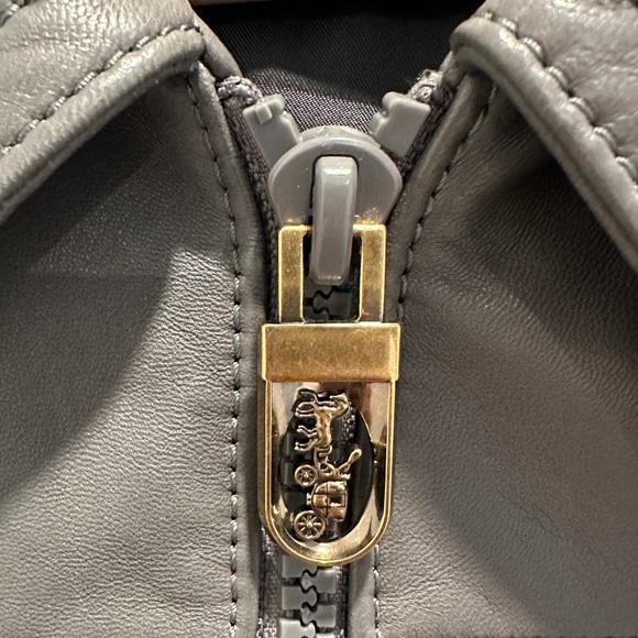 Coach 1941 Unique %100 lamb leather gray jacket. Originally $1,100! Like new - Picture 3 of 10